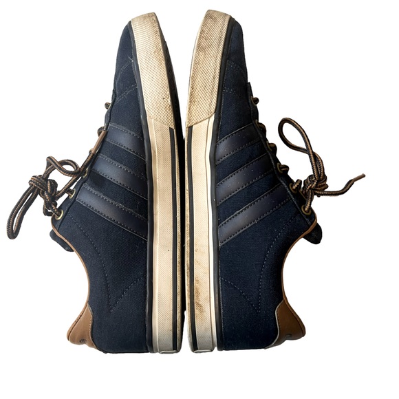 Adidas Navy Blue Three-Stripe Neo Sneakers Mens 8.5 - Picture 8 of 11